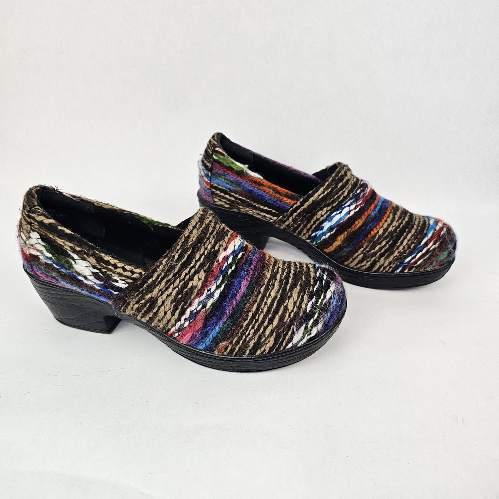 B.O.C. (Born Concept) Nadiyya clogs multi-colored yarn fabric upper Size 8.5